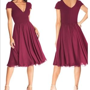 Corey Chiffon Fit & Flare Cocktail Dress